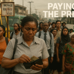 image of people outside with a yellow bus in lagos